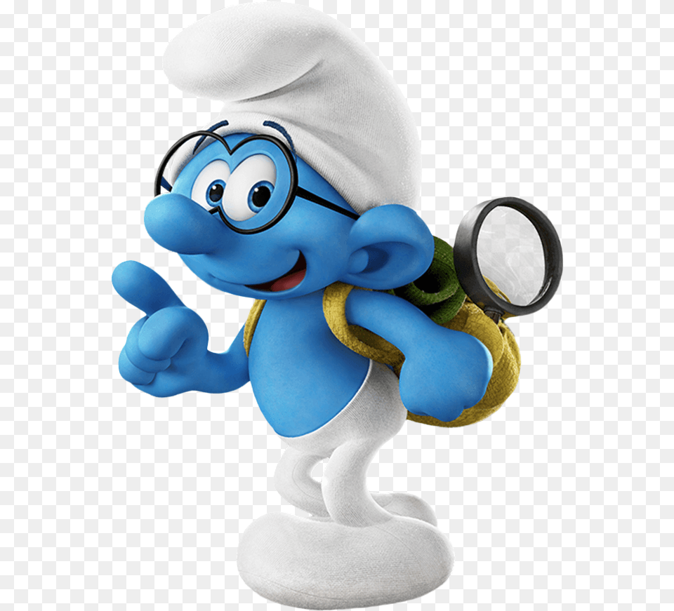 Smurfs The Lost Village Brainy, Toy, Face, Head, Person Png