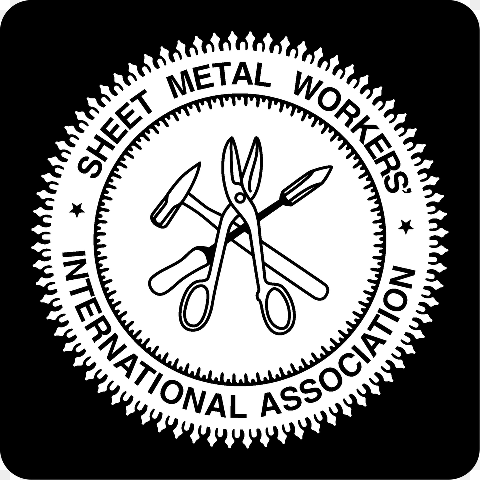 Smwia Logo Black And White Sheet Metal Workers39 International Association, Scissors, Animal, Dinosaur, Reptile Png Image