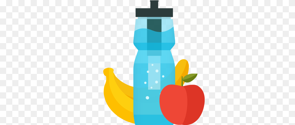 Snack Clipart Water Bottle, Banana, Food, Fruit, Plant Png
