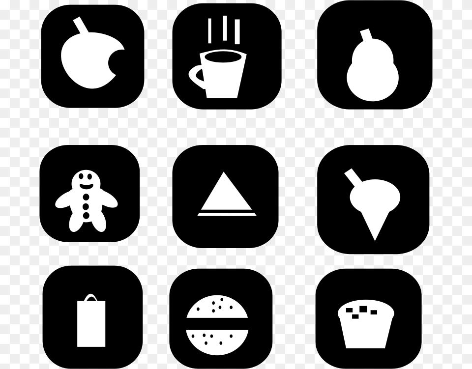 Snack Icons, Stencil, Cutlery, Beverage, Coffee Free Png