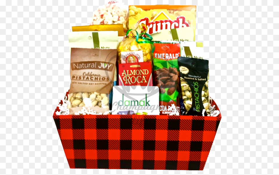 Snack Lovers Favorite Gift Basket, Food Png Image