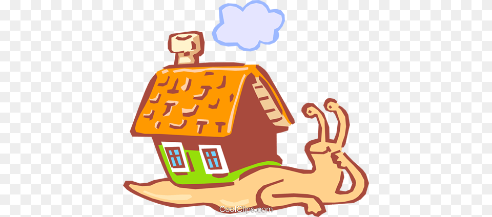 Snail Carrying House On Back Royalty Vector Clip Art, Food, Sweets, Cookie, Gingerbread Free Transparent Png