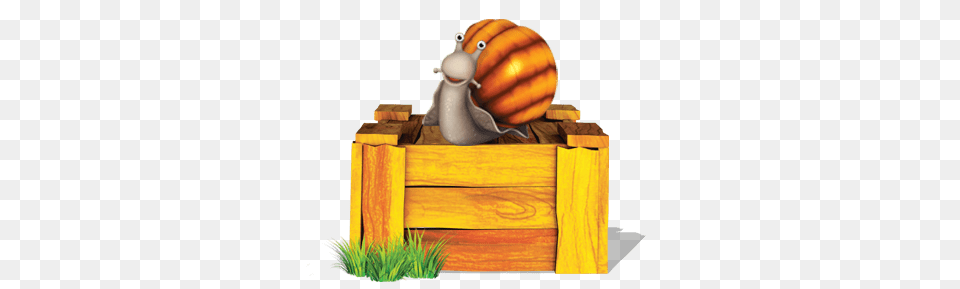 Snail On A Wooden Box, Animal, Invertebrate, Crate Free Png