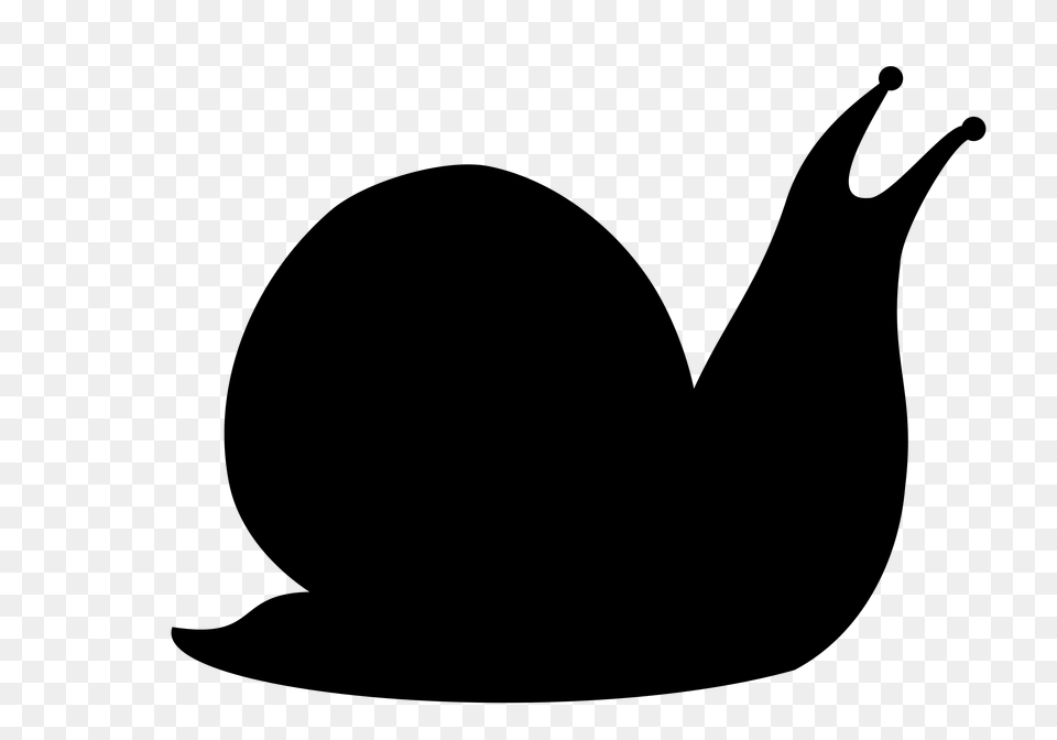 Snail Silhouette, Gray Png Image