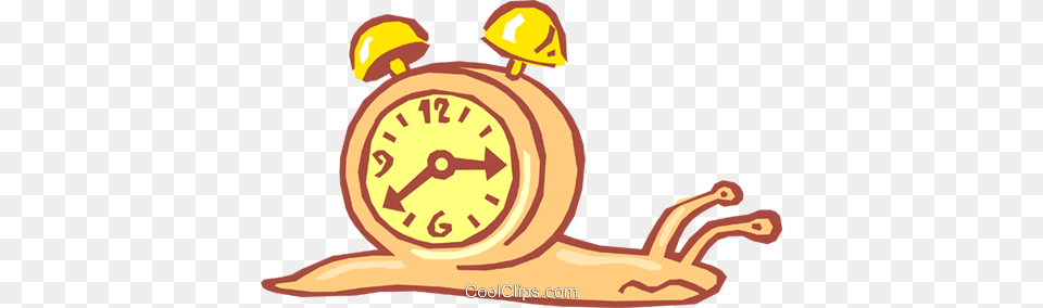 Snail With Alarm Clock On Back Royalty Vector Clip Art, Alarm Clock, Helmet, Baby, Person Png