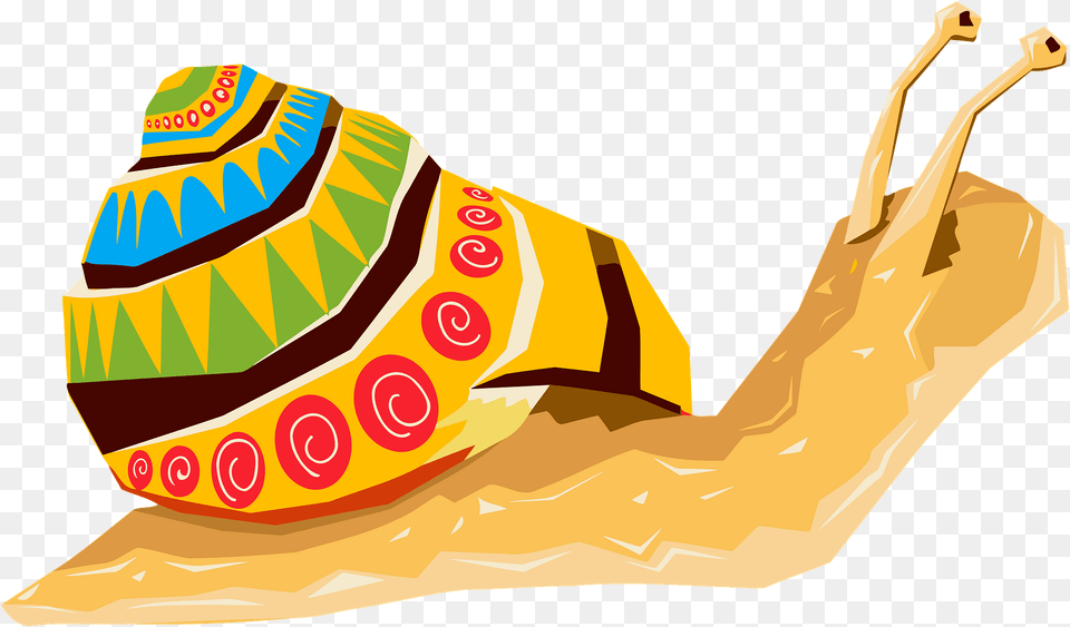 Snail With Middle Eastern Pattern Shell Clipart, Animal, Invertebrate, Dynamite, Weapon Free Png