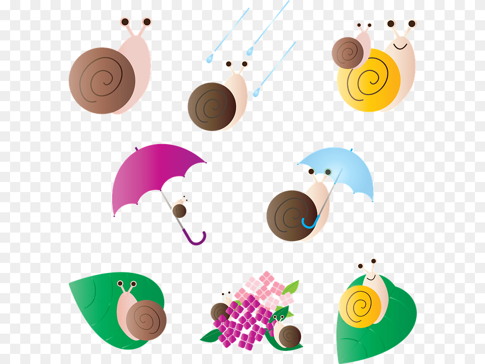 Snails Rainy Season Kawaii Asian Rainbow Oriental, Accessories, Jewelry, Locket, Pendant Free Png