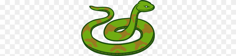 Snake Clipart, Animal, Reptile, Green Snake Png Image