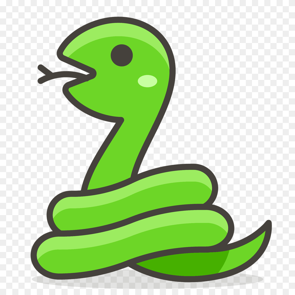 Snake Emoji Clipart, Green, Animal Png Image