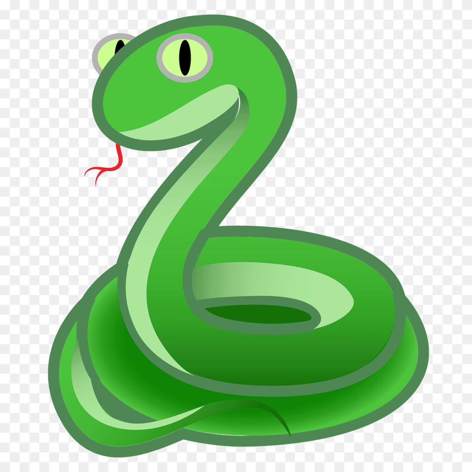 Snake Emoji Clipart, Green, Animal, Reptile, Green Snake Free Png