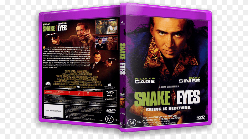 Snake Eyes 1998 720p Hdtv X264 Kk007 Nicolas Cage Snake Eyes Movie Poster, Advertisement, Person, Man, Male Png Image