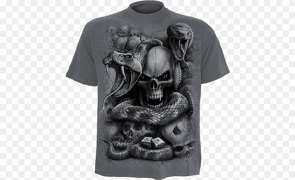 Snake Eyes T Shirt Skull, Clothing, T-shirt, Art, Adult Png