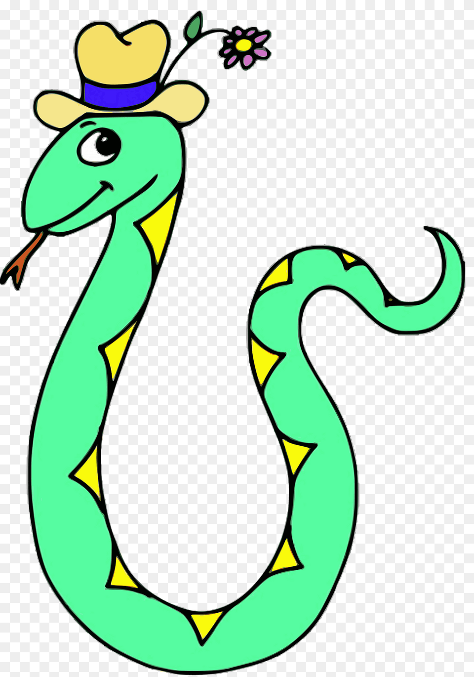 Snake In A Hat Clipart, Animal, Reptile Png