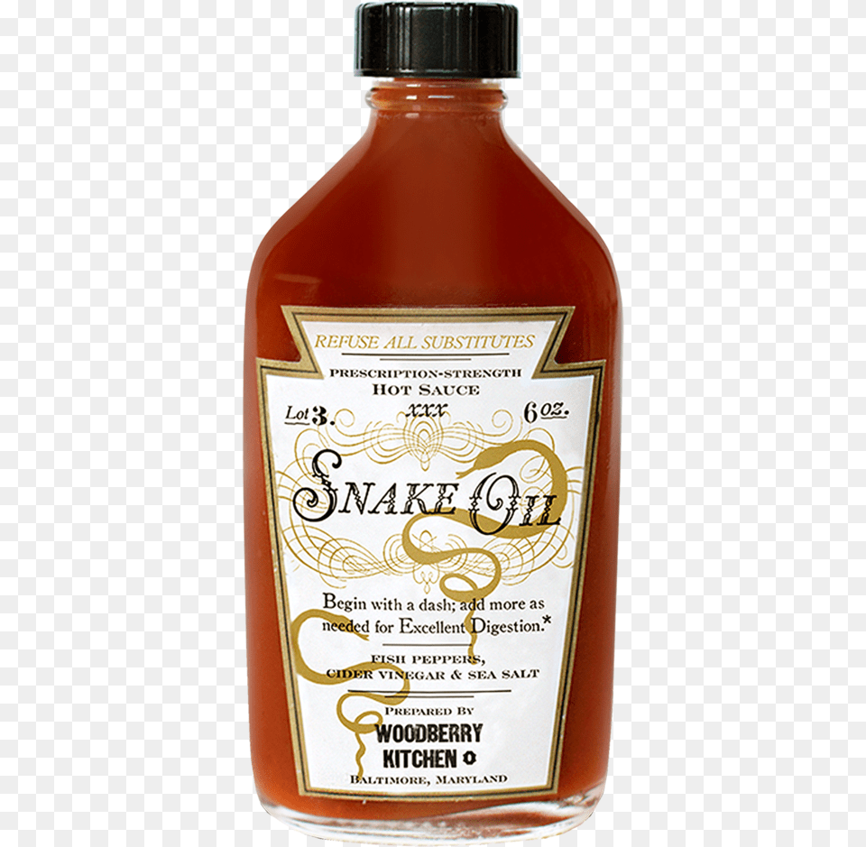 Snake Oil Hot Sauce, Bottle, Food, Ketchup Free Png Download