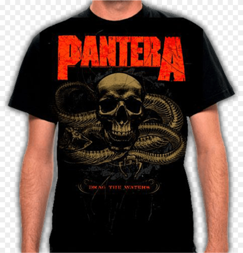 Snake Pantera Drag The Waters Shirt, Clothing, T-shirt, Adult, Male Free Transparent Png