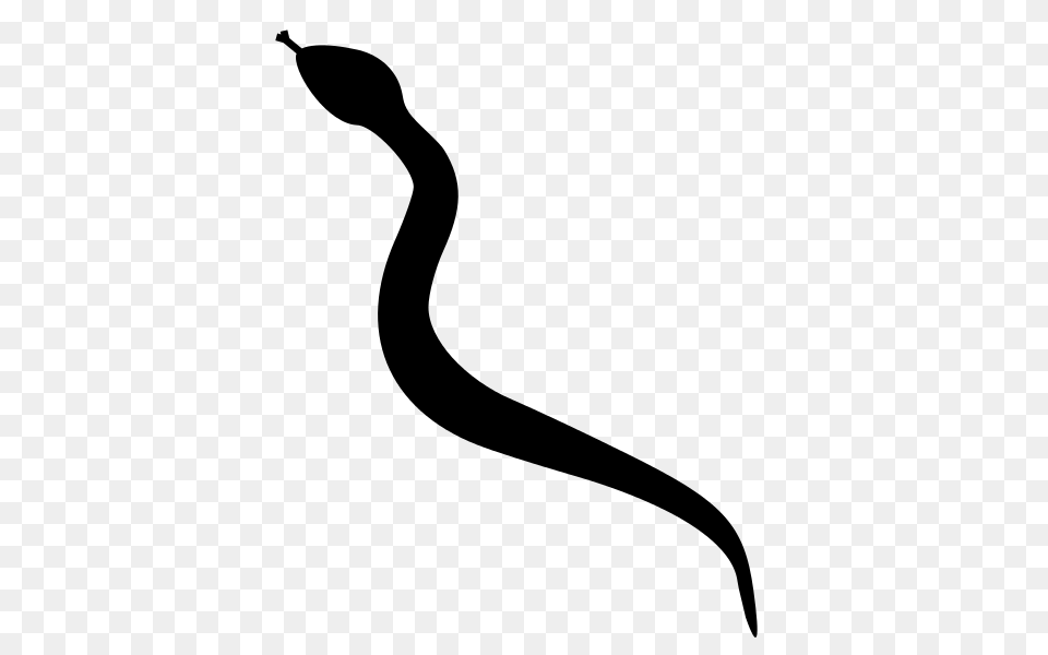 Snake Silhouette, Gray Png