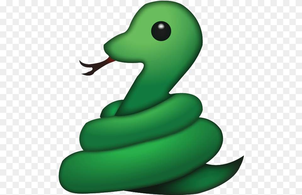 Snake Snake Emoji, Green, Animal Free Png Download