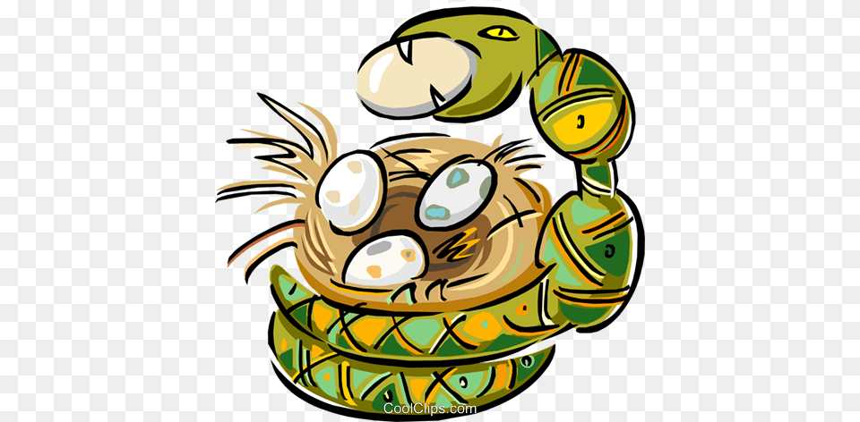 Snake Stealing Eggs Royalty Vector Clip Art Illustration, Food, Fruit, Plant, Produce Free Png