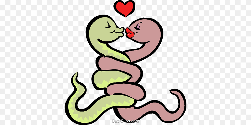 Snakes In Love Royalty Vector Clip Art Illustration, Animal, Reptile, Snake, Face Free Png Download