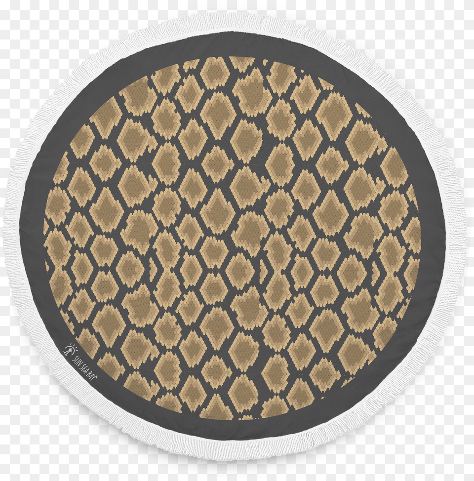 Snakeskin Beach Blanket Circle, Home Decor, Rug, Plate Free Transparent Png