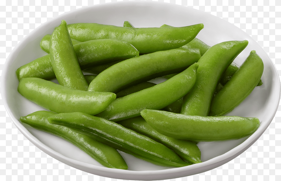 Snap Pea, Plate, Food, Produce, Plant Png Image