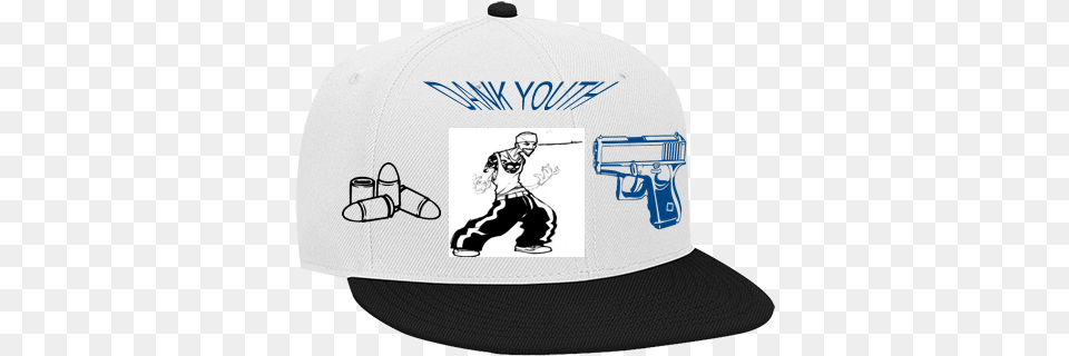Snapback Flat Bill Hat Gangsta Cartoon, Baseball Cap, Cap, Clothing, Person Free Png