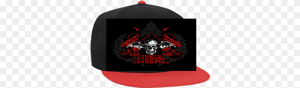 Snapback Wool Blend Flat Bill Hat Avenged Sevenfold, Baseball Cap, Cap, Clothing Png Image