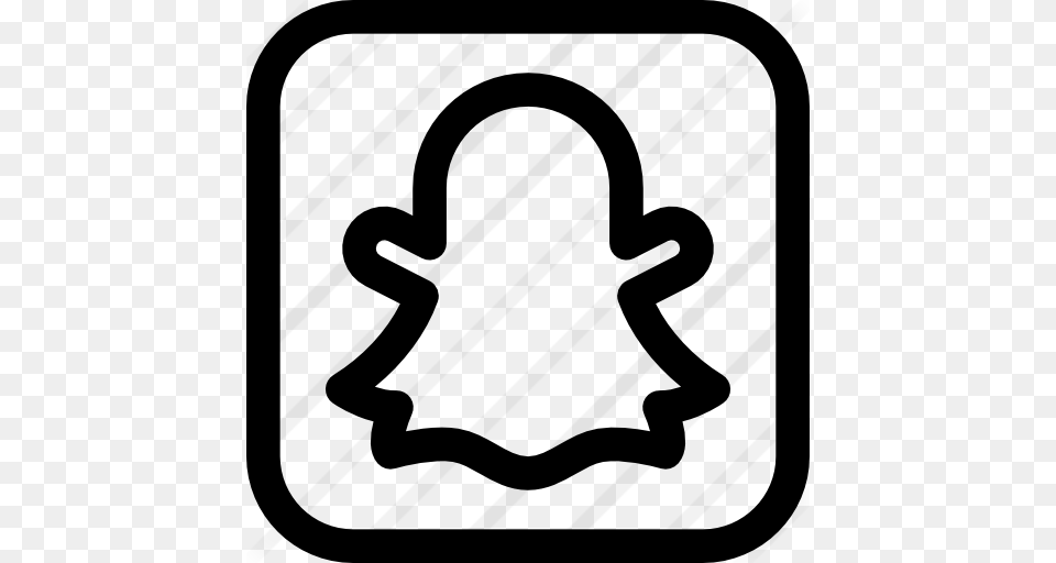 Snapchat, Gray Png Image