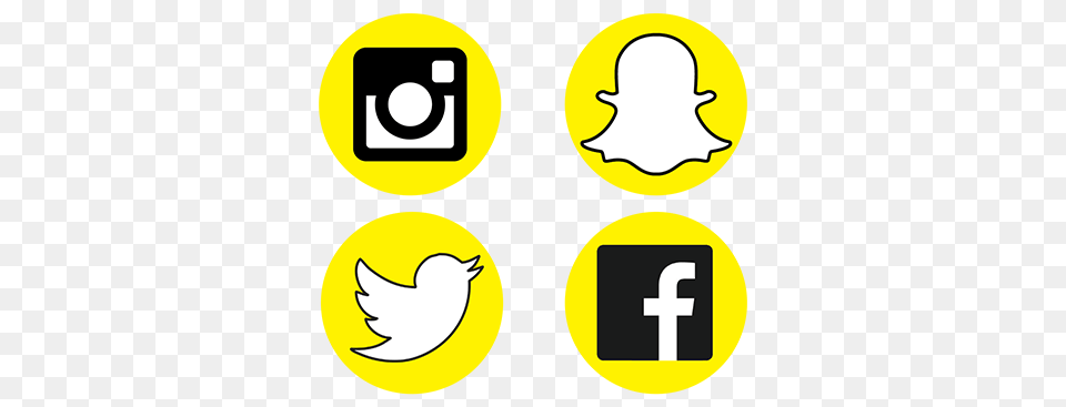 Snapchat And Instagram Logos Instagram Twitter Snapchat Icon, Stencil, Symbol, Animal, Bird Free Png