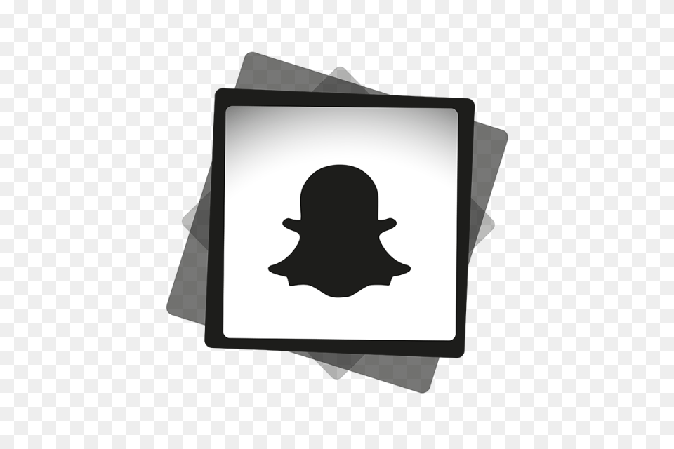 Snapchat Black White Icon Social Media Icon And Vector, Silhouette, Stencil Free Png