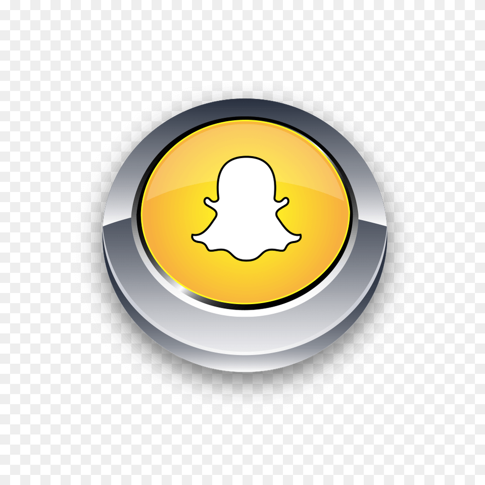 Snapchat Button Image Download Searchpngcom Circle, Emblem, Symbol, Logo Free Png