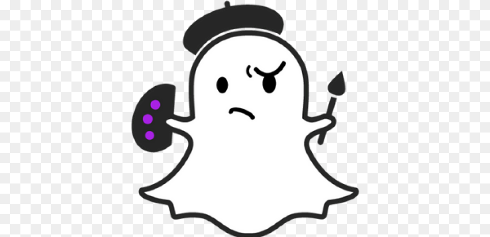 Snapchat Clipart Smiling Ghost Snapchat Ghost, Stencil, Outdoors, Nature, Snow Free Transparent Png