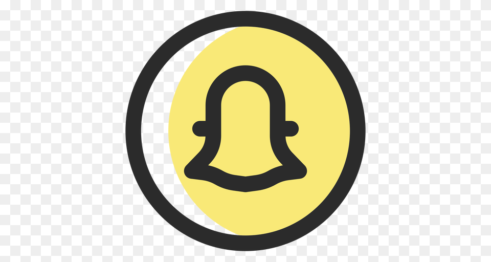 Snapchat Colored Stroke Icon, Symbol, Text, Disk Free Png