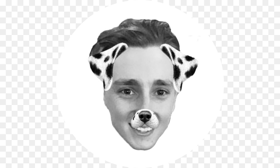 Snapchat Dog Filter, Person, Face, Portrait, Head Png Image