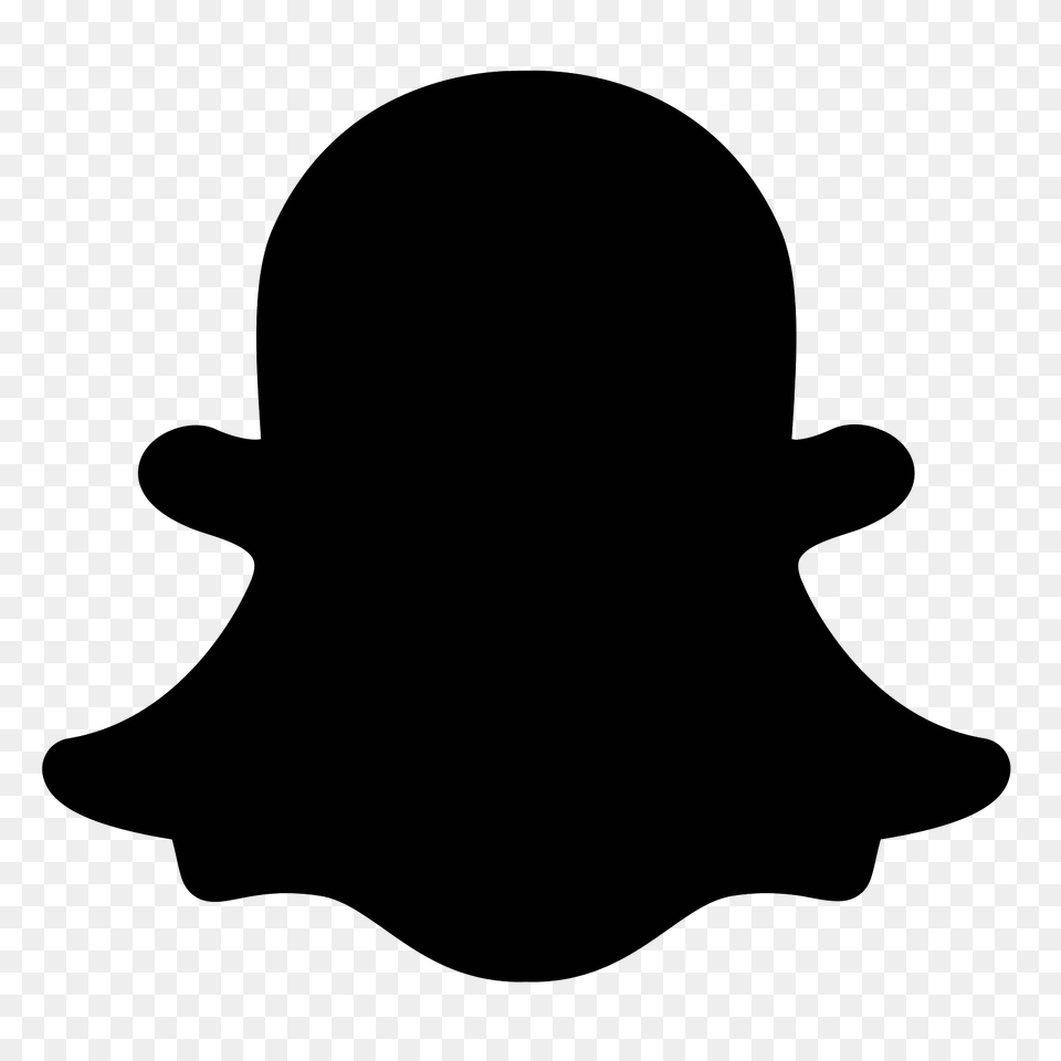 Snapchat Filled Icon, Gray Free Transparent Png
