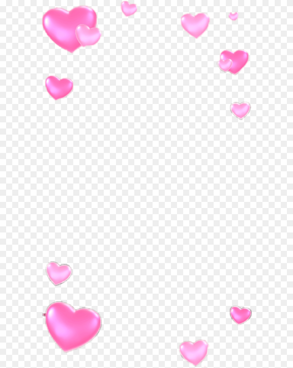Snapchat Filter Hearts Pink Pink Hearts Snapchat Filter, Flower, Petal, Plant, Balloon Png Image