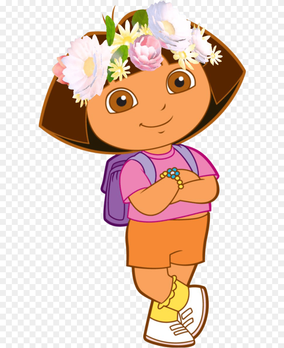 Snapchat Flower Crown Dora The Explorer Hair, Plant, Flower Bouquet, Flower Arrangement, Face Free Png
