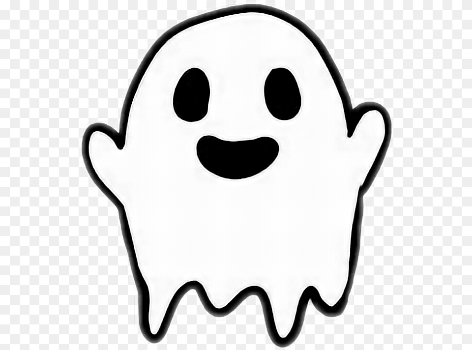 Snapchat Ghost Ghosts Cute Tumbler Halloween Sticker, Stencil, Face, Head, Person Png Image