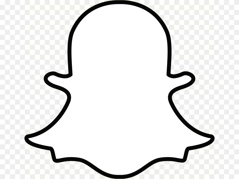 Snapchat Ghost Outline Transparent, Silhouette, Sticker, Animal, Logo Free Png Download