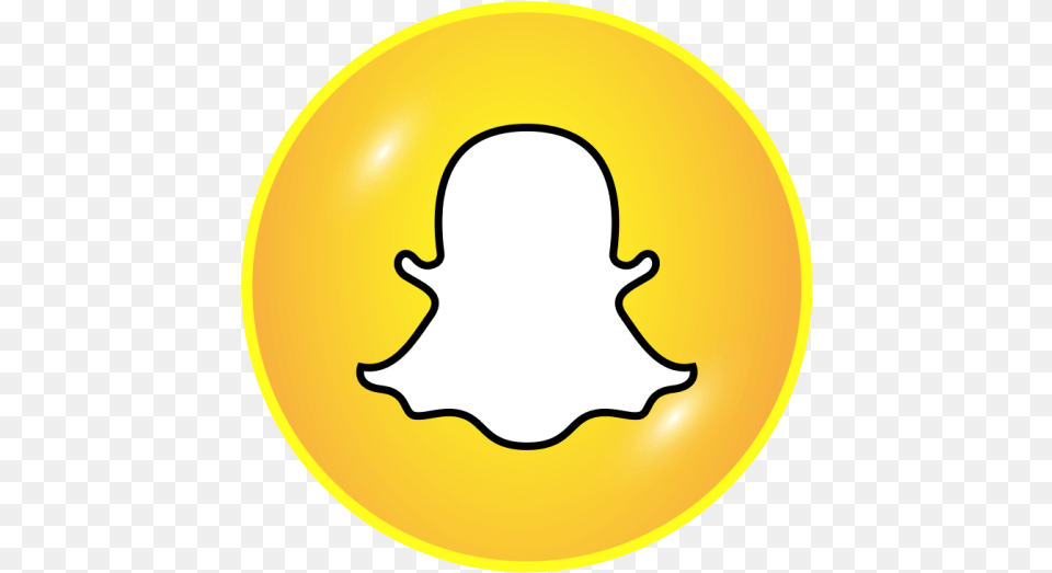 Snapchat Glossy Icon Image Circle, Logo, Badge, Symbol, Clothing Free Transparent Png