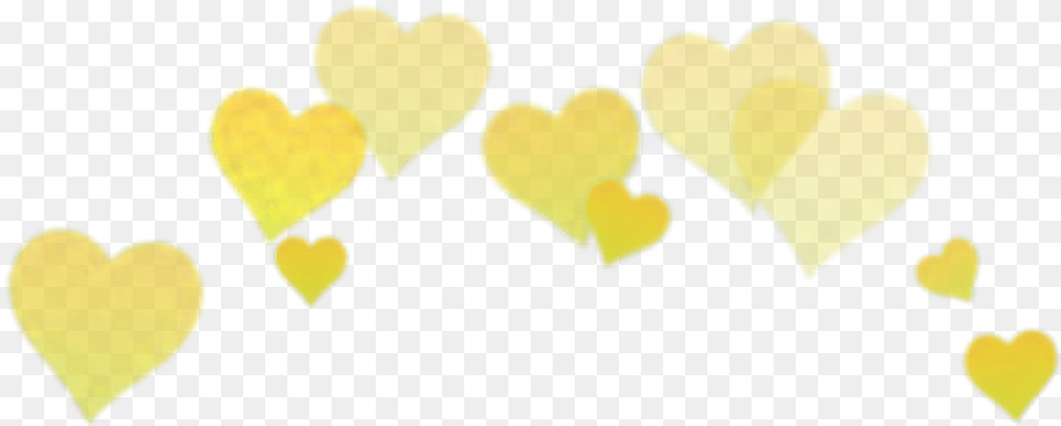 Snapchat Hearts Transparent Yellow Heart Crown, Plant, Symbol Free Png