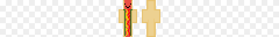 Snapchat Hot Dog Minecraft Skin, Cross, Symbol Free Png Download