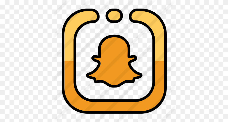 Snapchat Icon Orange Snapchat, Logo, Leaf, Plant, Symbol Free Png Download