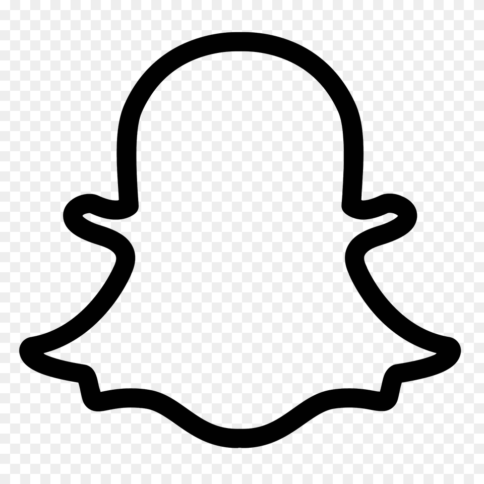 Snapchat Logo, Gray Png Image