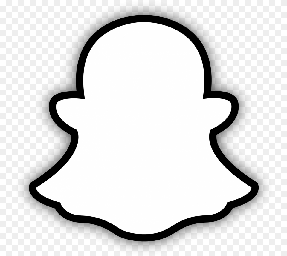 Snapchat Logo Black And White, Silhouette, Clothing, Hat, Sun Hat Free Png