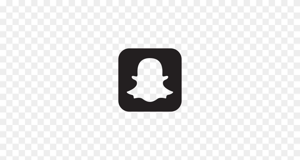 Snapchat Logo Icon Of Social Media Icons, Silhouette, Leaf, Plant, Person Free Transparent Png
