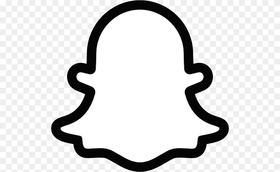 Snapchat Logo Image With Background Snapchat Logo, Silhouette, Stencil, Sticker, Smoke Pipe Free Transparent Png