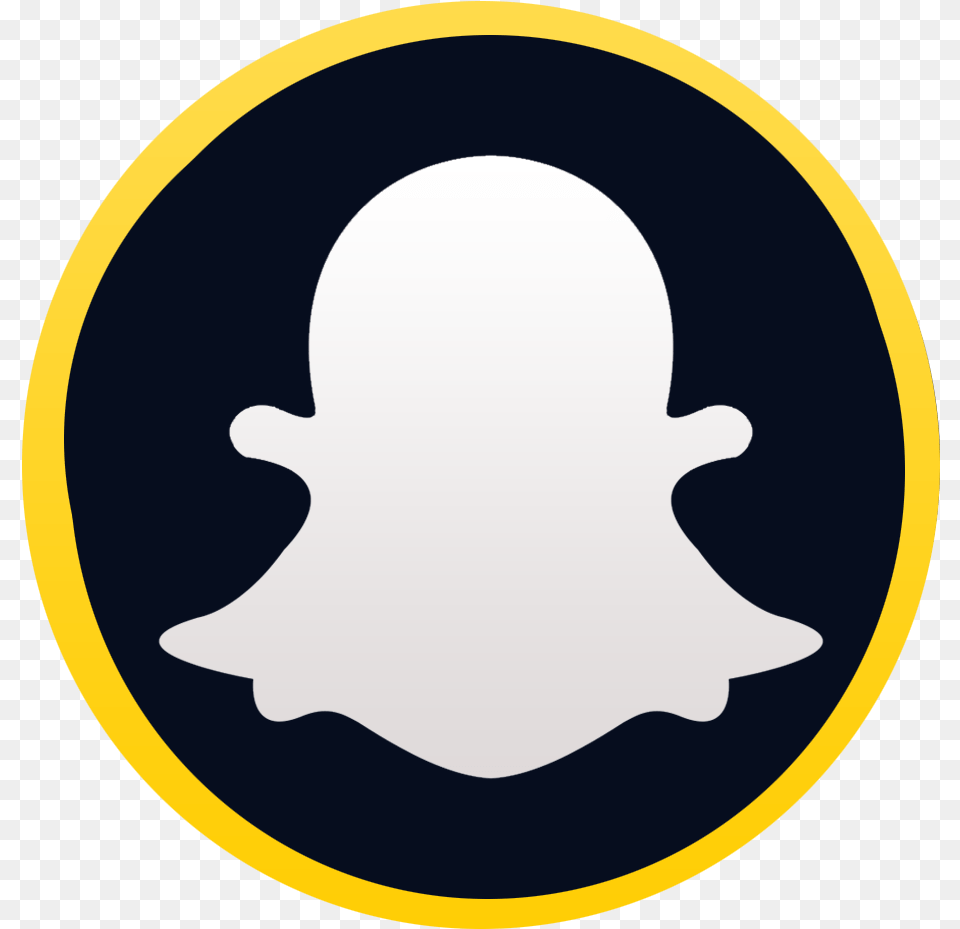 Snapchat Logo Negro, Sticker, Outdoors Png Image