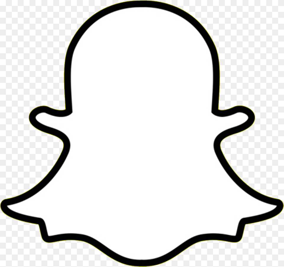 Snapchat Logo Snapchat White Logo, Silhouette, Sticker, Stencil, Clothing Free Png