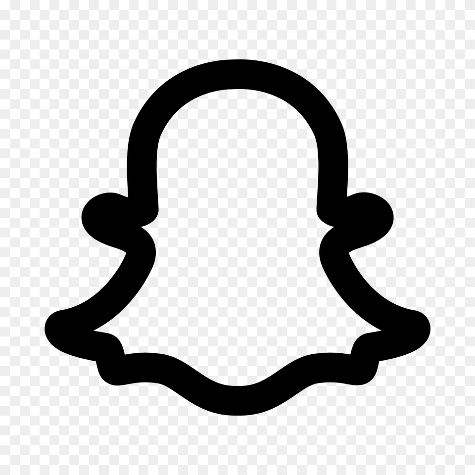 Snapchat Logo Transparent Pictures, Stencil, Silhouette, Smoke Pipe, Sticker Free Png Download